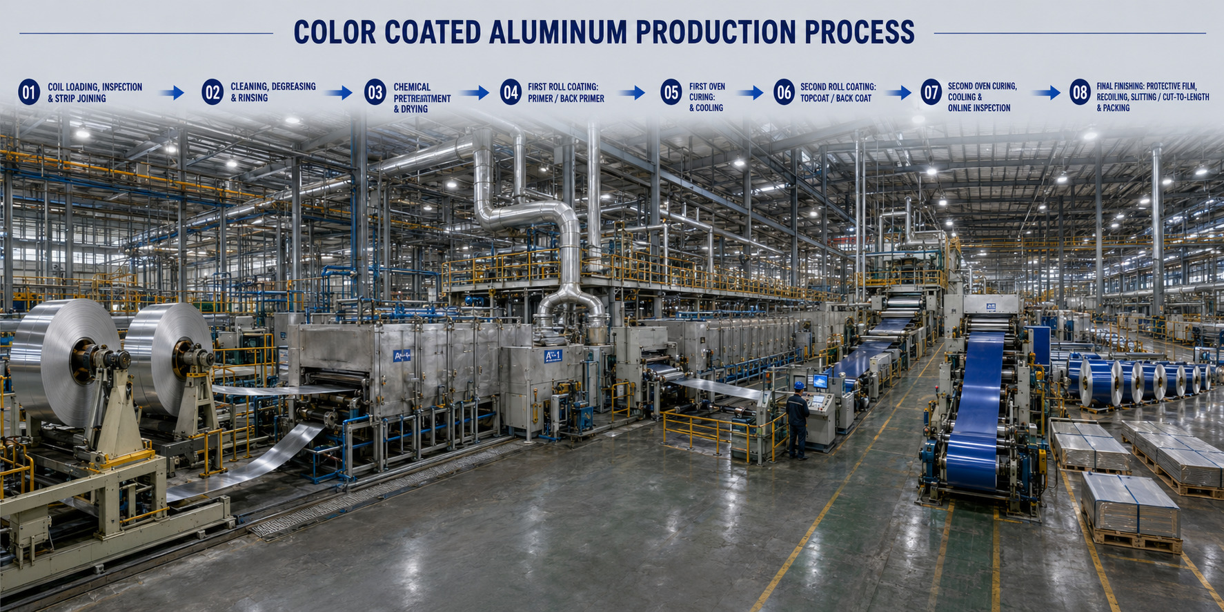 color coated aluminum coating production process