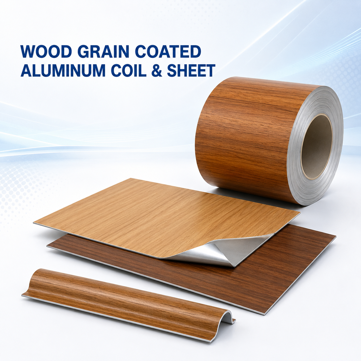 wood grain coated aluminum coil sheet
