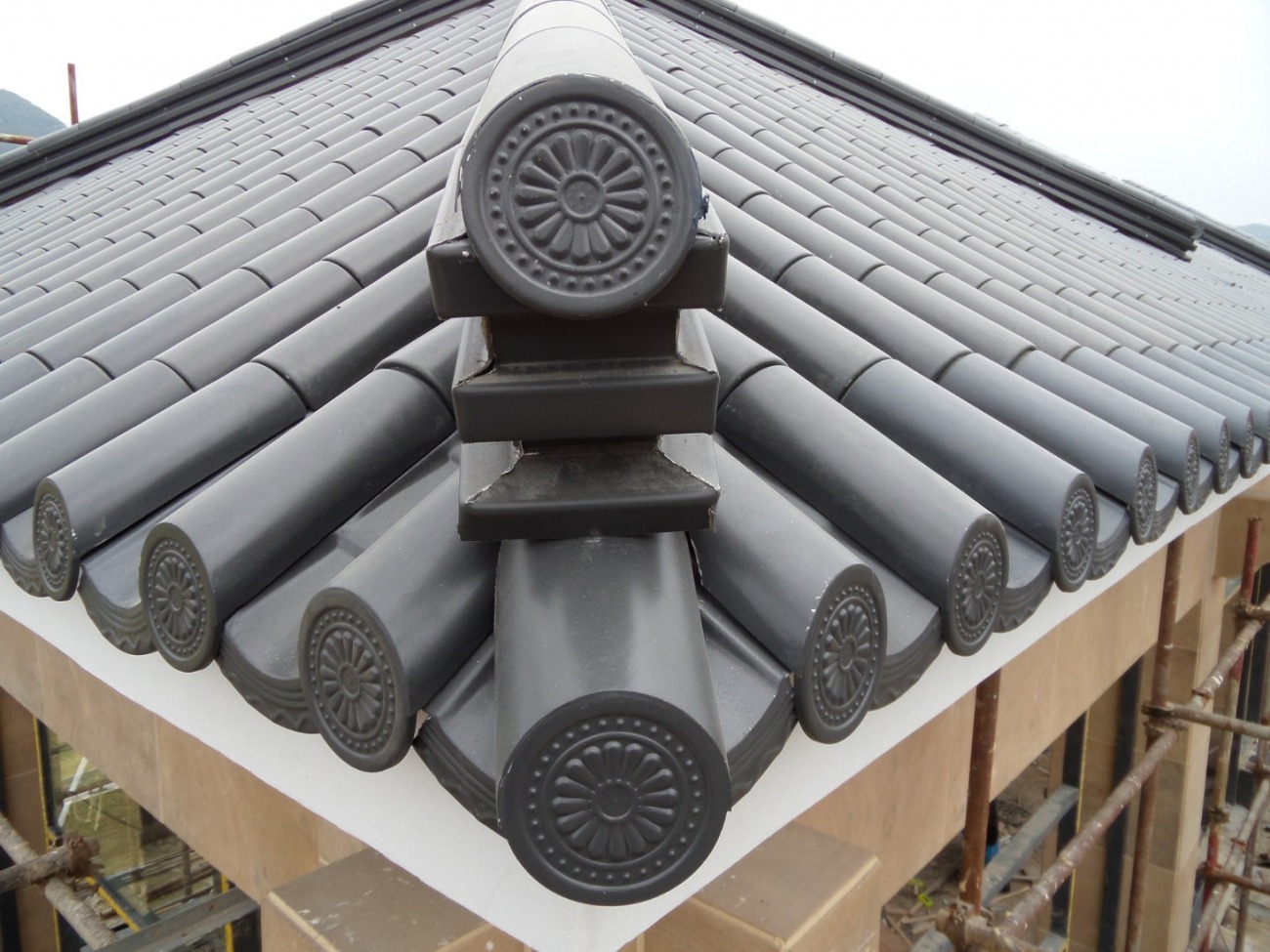 ancient building roof tiles