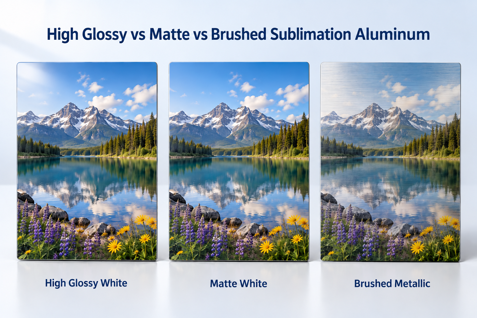High Glossy vs Matte vs Brushed Sublimation Aluminum Sheets: Which Finish Should You Choose?